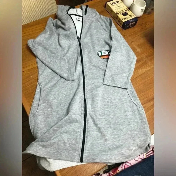 Speedo Heather Gray Long Hoodie UV Protection - Picture 1 of 5